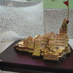 Ram Mandir, Ram Mandir Gold Plated, Golden Ram Mandir Model, Ram Mandir Replica