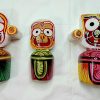 Wooden Jagannath Murti, Lord Jagannath Idol, Jagannath Murti, Jagannath Balram & Shubhadra Murti