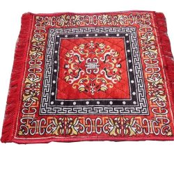 Pooja Mat, Meditation Mat, Pooja Asan, Velvet Pooja Mat, Red Pooja Velvet Asan