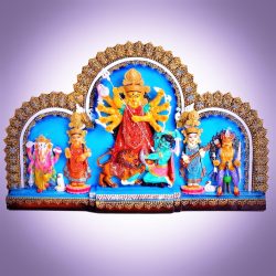 Durga Full Family Sculpture, Durga Idol, Goddess Durga Murti, Durga Statue, Statues & Figurines