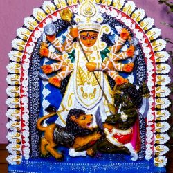 Durga Sculpture, Durga Statue, Ak Chaala Durga Murti, Durga Statue Full Family