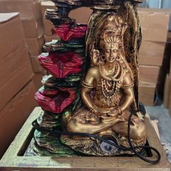 Water Fountain With Led Light, Shiva Water Fountain, 16" Water Fountain, Table Top Fountain, Spiritual Fountain
