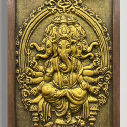 Ganesha Mural Art, 3D Wall Hanging Ganesha, Ganesha Wall Mural, Wall Mural 3D