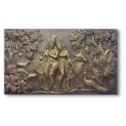 Radha Krishna Wall Mural, Radha Krishna Wall Hanging, 5 Feet Wall Mural, Wall Hanging Mural