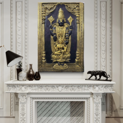 3D Tirupati Balaji & Goddess Lakshmi, 2" X 3" Balaji Wall Mural, Balaji & Lakshmi Wall Mural