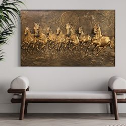 Running Horses Wall Mural , Horses Wall Hanging, 3D Horses Wall Mural Art