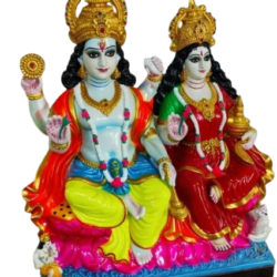 Lakshmi Narayan Idol, Narayan Statue, 7 Inch Lakshmi Narayan Murti, Marble Dust Idols
