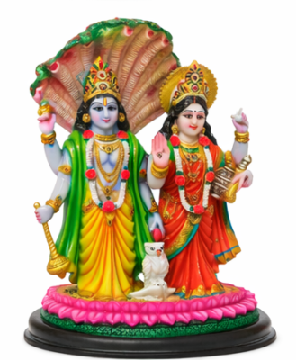 Lakshmi Narayan marble dust idol 18 inch standing
