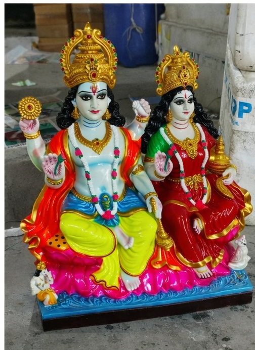 4file_000000005c5071fd9b4fad55e065091d_1 Lakshmi Narayan Idol, Narayan Statue, 7 Inch Lakshmi Narayan Murti, Marble Dust Idols