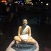 4 Inch Marble Dust Sri Ramakrishna Paramhansa & Ma Sarada Devi Idol Set for Car Dashboard | Mini Spiritual Statue for Home & Office