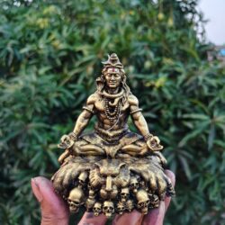 4 Inch Mini Lord Shiva Marble Dust Idol with Waterproof Coating