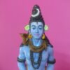 12-Inch Handcrafted Meditating Bholenath, Lord Shiva Marble Dust Statue, Divine Mahadev Murti for Home Temple & Meditation